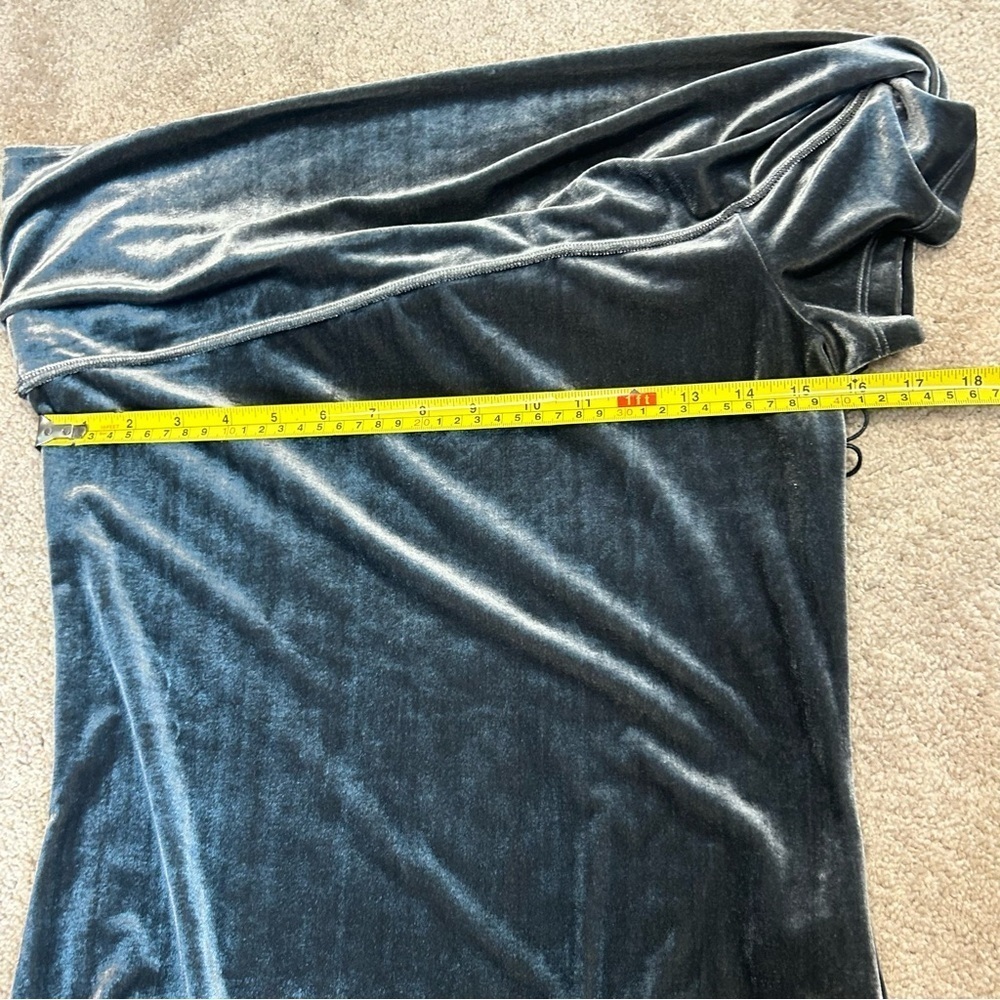 Agolde Gray velvet Bree Banded one shoulder Bodysuit XL NWT - Picture 12 of 14